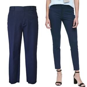 BANANA REPUBLIC Sloan Pant Navy Blue Size 8 Modern Mid-rise Slim Ankle Crop
